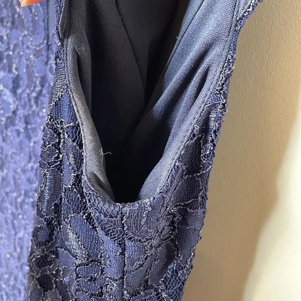 Alex Evenings Blue Lace Gown Size 12